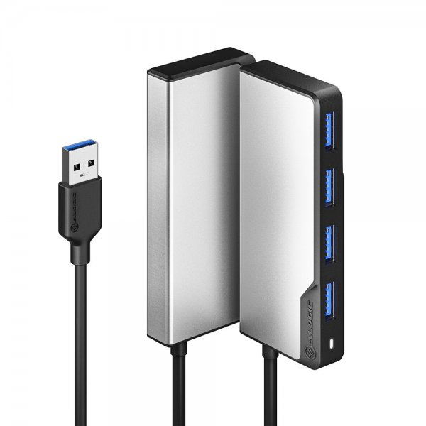 ALOGIC USB-A Fusion SWIFT 4-portars hubb Rymdgrå