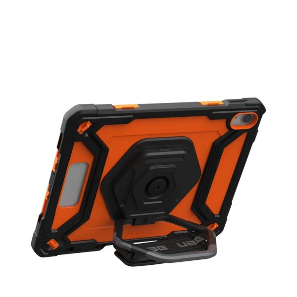 Urban Armor Gear (UAG) iPad 10.9 (gen 10)/iPad 11 (A16) Skal Plasma Kickstand & Handstrap Orange Svart
