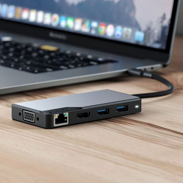 ALOGIC USB-C Fusion MAX 6-i-1-hubb HDMI. USB. Ethernet och PD Space Gray