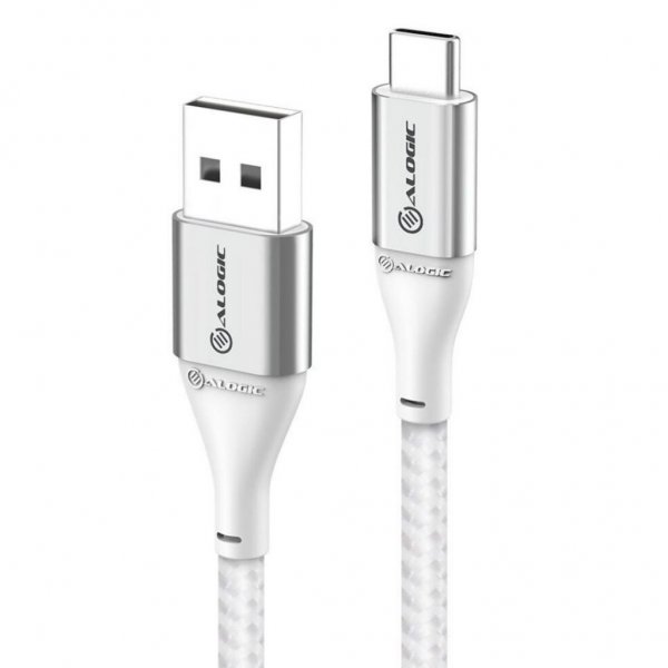 ALOGIC USB-C till USB-A kabel 3A/480Mbps 30cm Silver