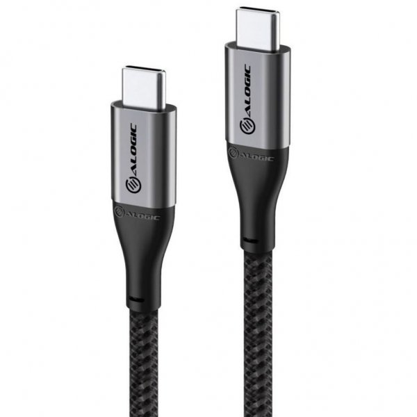 ALOGIC Ultra USB-C till USB-C kabel 5A/480Mbps 1.5 meter Rymdgrå