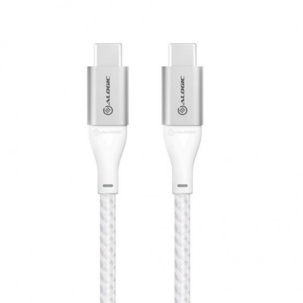 ALOGIC Ultra USB-C till USB-C kabel 5A/480Mbps 30 cm Silver