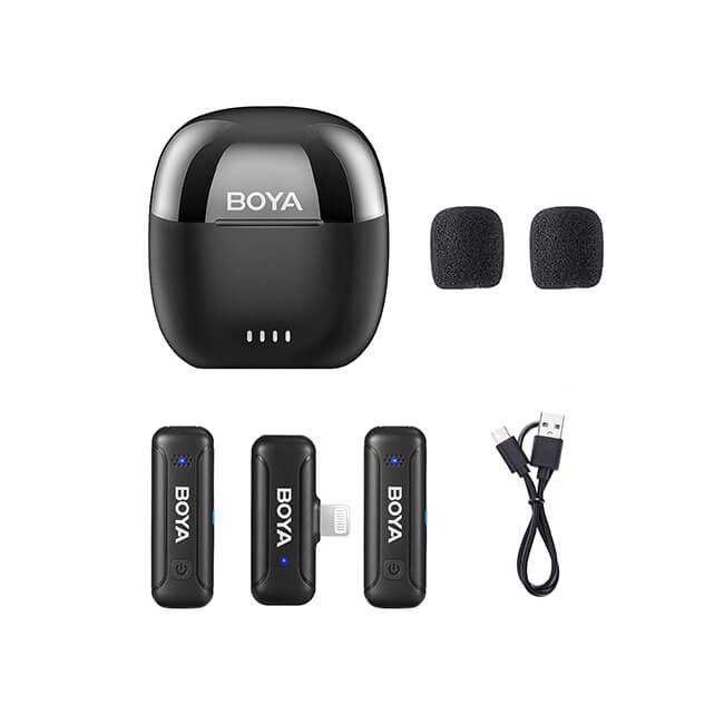 Boya Trådlös 2.4 GHz Mikrofon 2x BY-WM3T-D2 Lightning