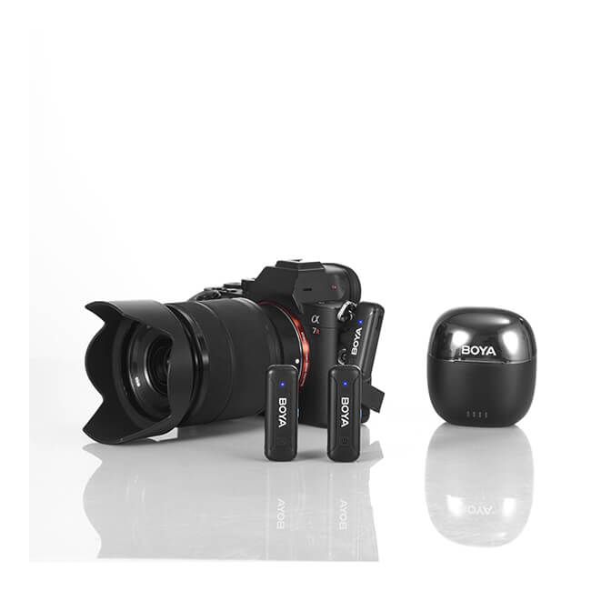 Boya Trådlös 2.4 GHz Mikrofon 2x BY-WM3T-M2 3.5 mm TRS