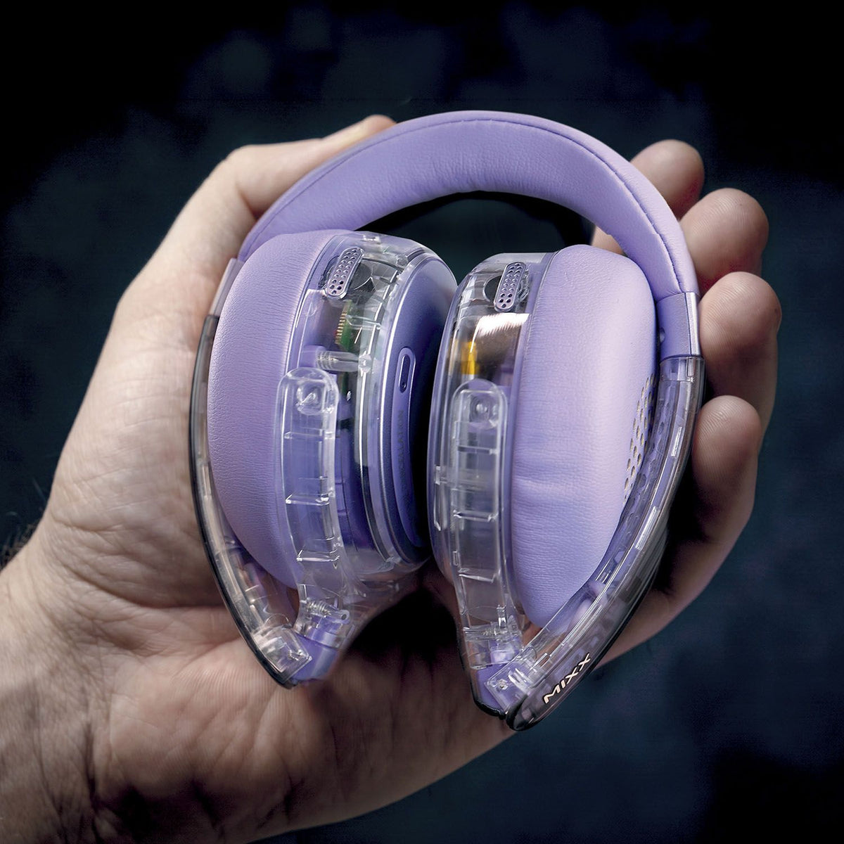 Mixx Trådlösa On-Ear Hörlurar StreamQ Go ANC Clear Lila