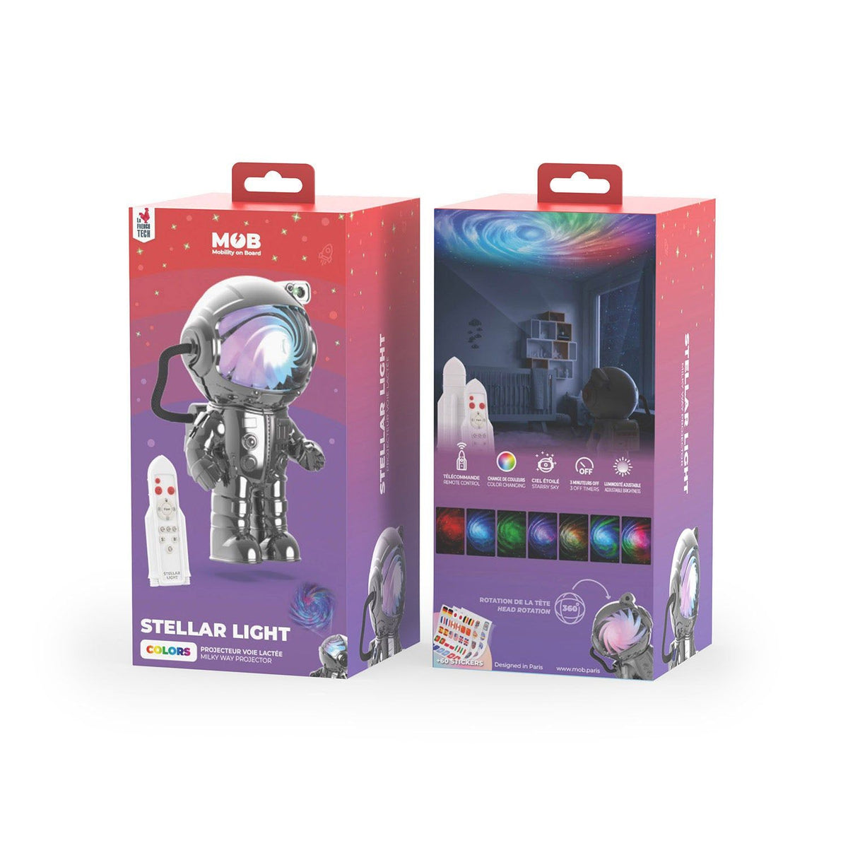 Mobility on Board Projektor Stellar Light Space Silver Astronaut