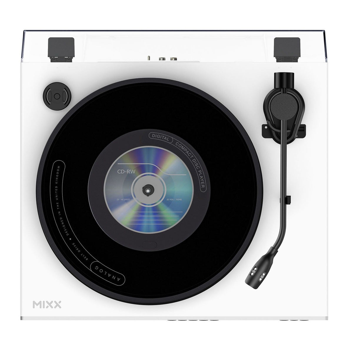 Mixx Analog Plus 2-in-1 Vinyl- och CD-Spelare Vit