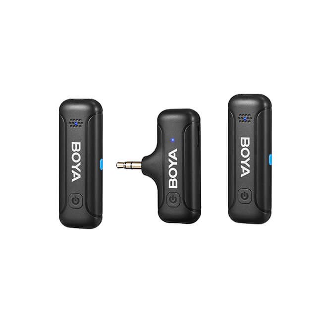 Boya Trådlös 2.4 GHz Mikrofon 2x BY-WM3T-M2 3.5 mm TRS