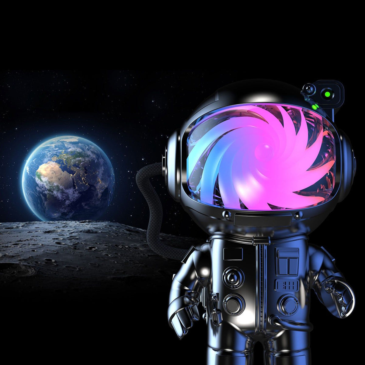 Mobility on Board Projektor Stellar Light Space Silver Astronaut