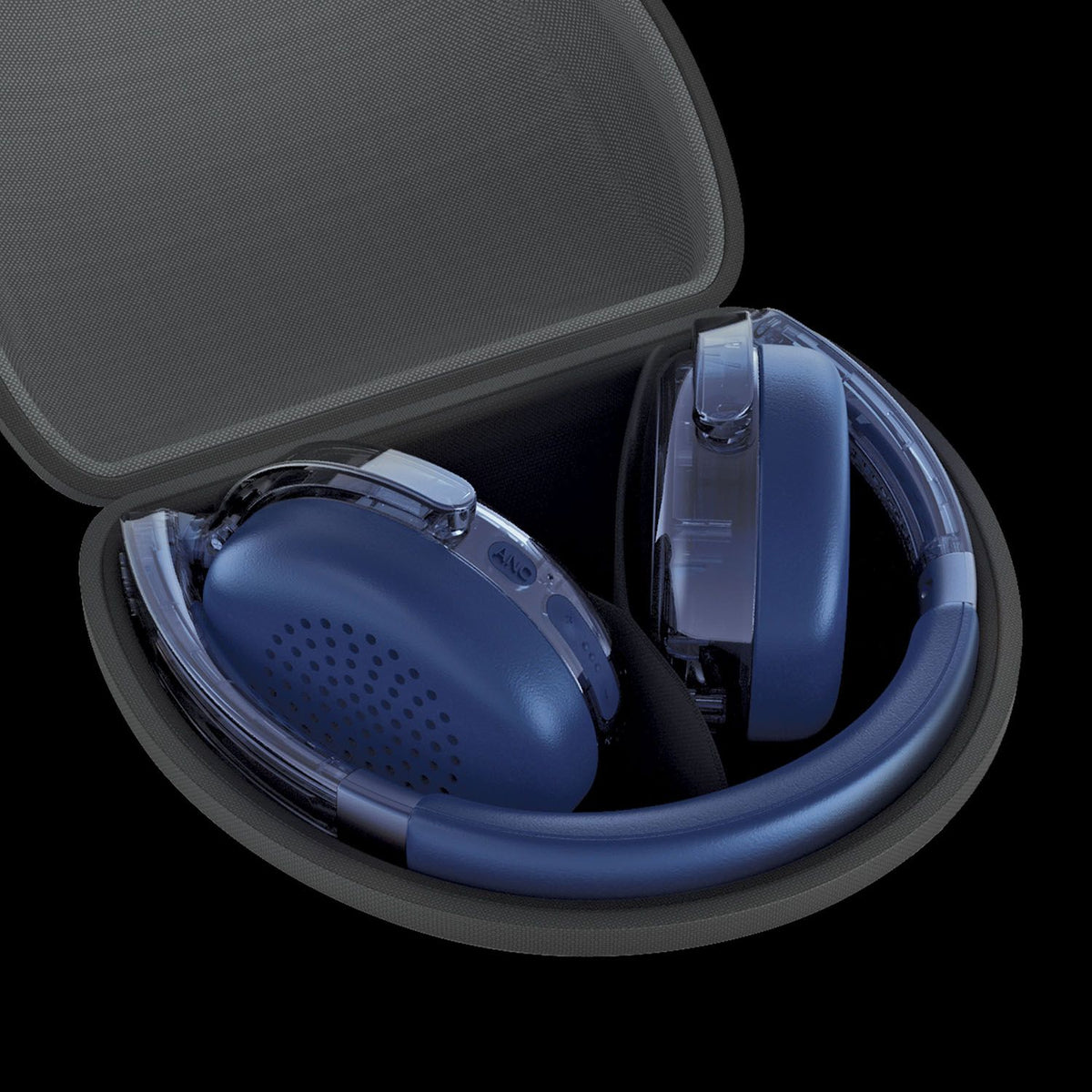 Mixx Trådlösa On-Ear Hörlurar StreamQ Go ANC Clear Marinblå