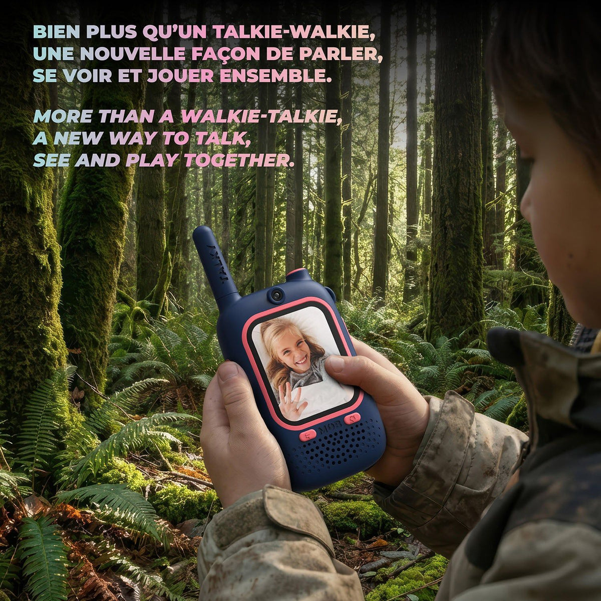 Mobility on Board Walkie Talkie Video Talky Cutie Blå och Rosa