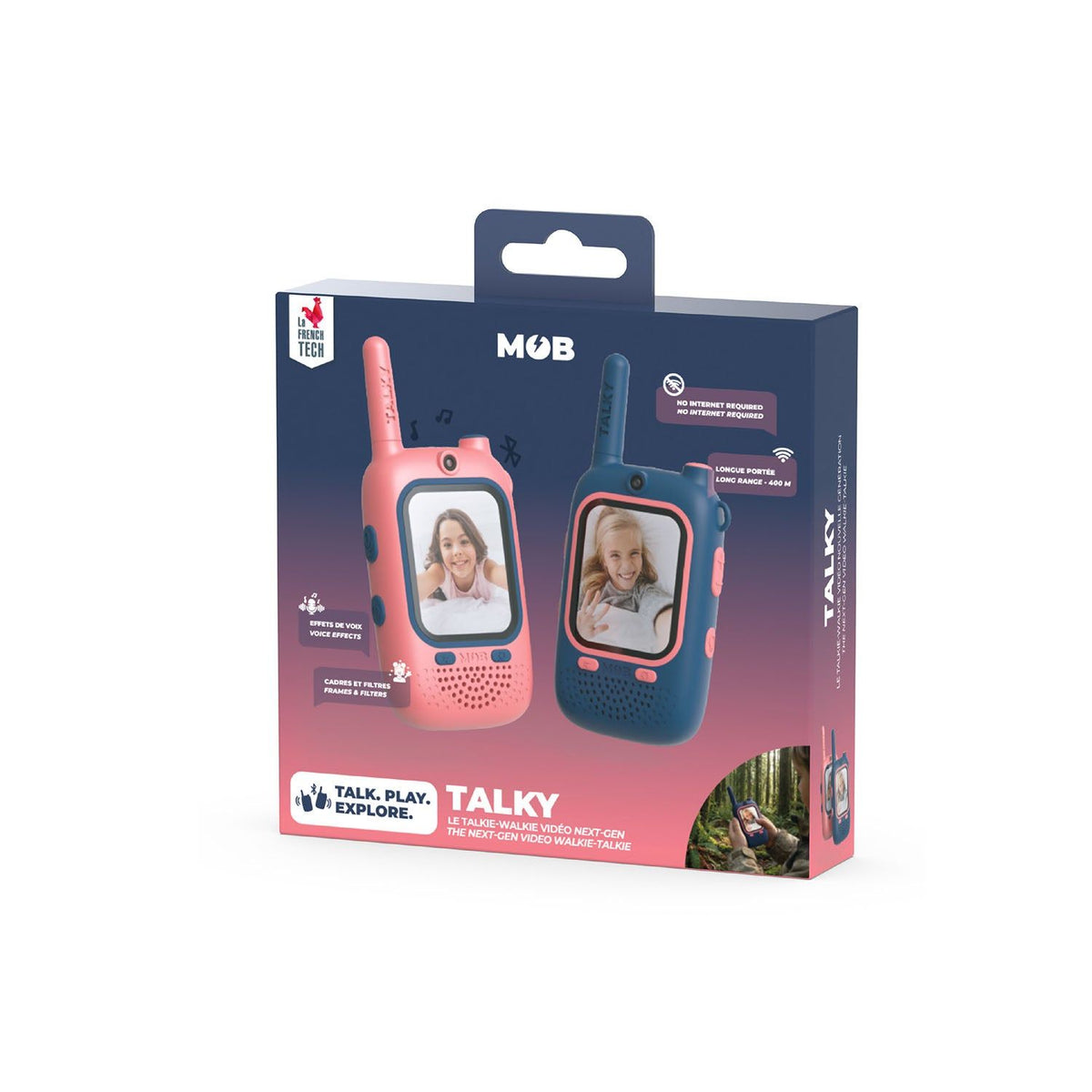 Mobility on Board Walkie Talkie Video Talky Cutie Blå och Rosa