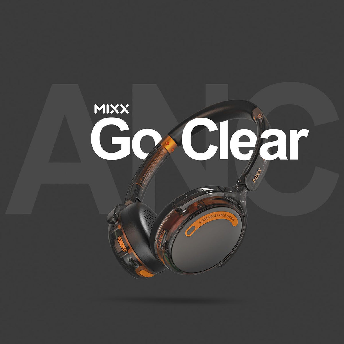 Mixx Trådlösa On-Ear Hörlurar StreamQ Go ANC Clear Svart