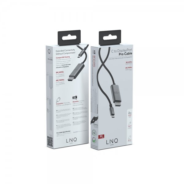 LINQ USB-C / Display Port 8K/60Hz kabel 2m