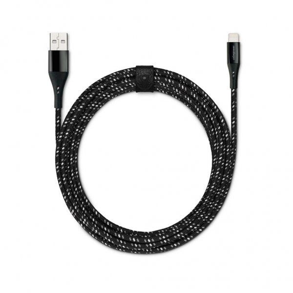 Usbepower Kabel USB till Lightning Kevlar 1.2m Svart Silver