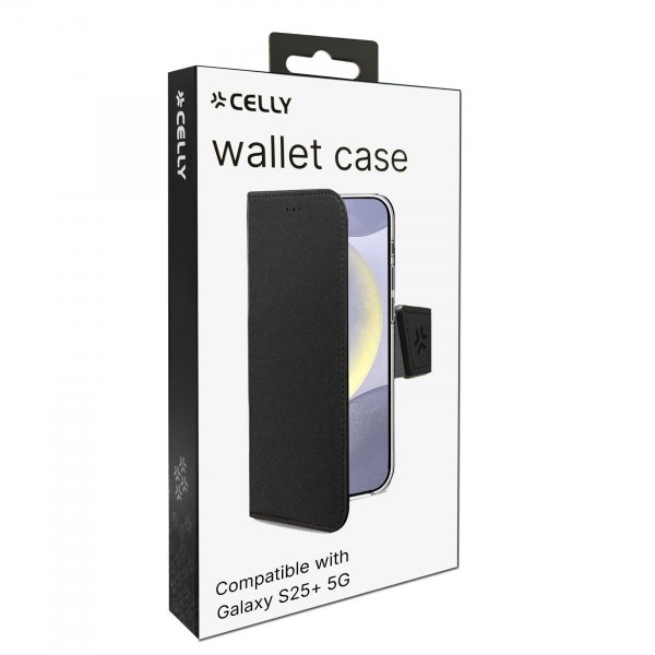 Celly Samsung Galaxy S25 Plus Fodral Wally Wallet Case Svart
