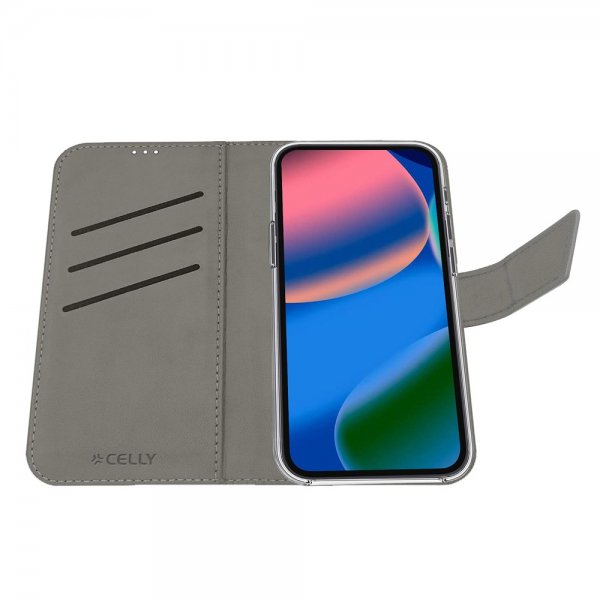 Celly Google Pixel 10/Pixel 10 Pro Fodral Wally Wallet Case Svart
