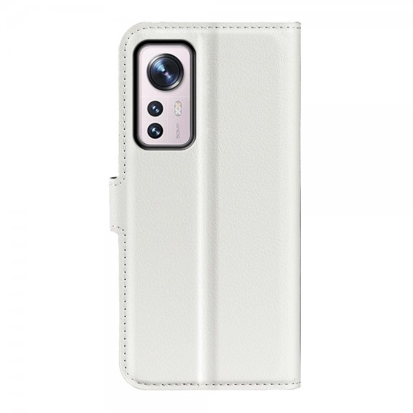 Xiaomi 12/12X Fodral Litchi Vit