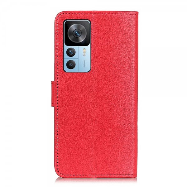 Xiaomi 12T/12T Pro Fodral Litchi Röd