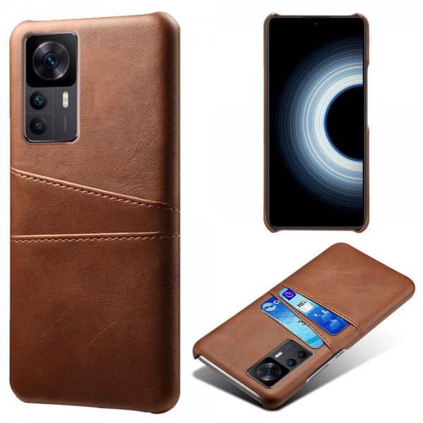 Xiaomi 12T/12T Pro Skal Två Kortfack Brun