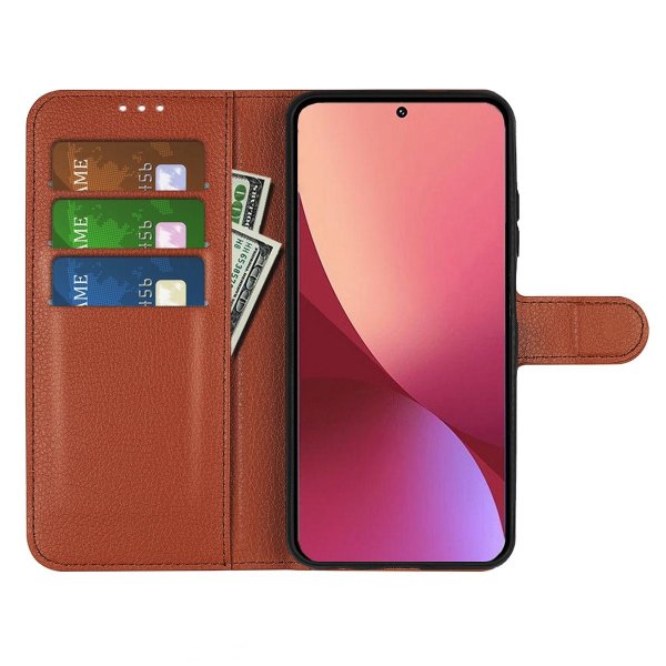 Xiaomi 12T/12T Pro Fodral med Stativ Brun