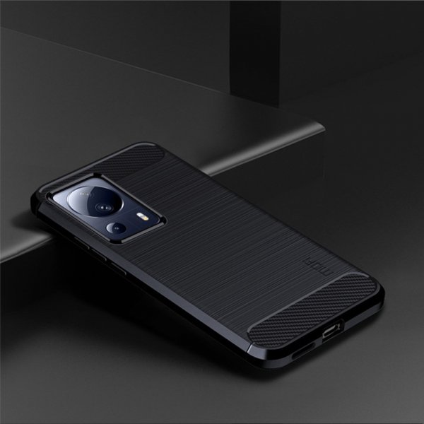 Mofi Xiaomi 13 Lite Skal Borstad Kolfibertextur Blå