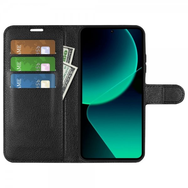 Xiaomi 13T/13T Pro Fodral Litchi Svart