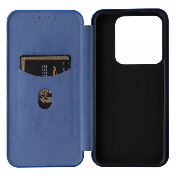Xiaomi 14 Fodral Kolfibertextur Blå