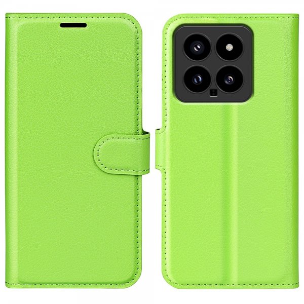 Xiaomi 14 Fodral Litchi Grön