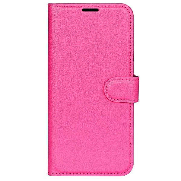 Xiaomi 14 Fodral Litchi Magenta