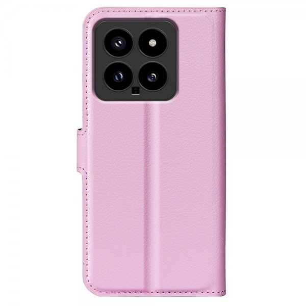 Xiaomi 14 Fodral Litchi Rosa
