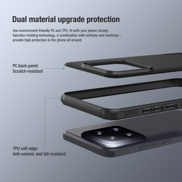 Nillkin Xiaomi 14 Skal Super Frosted Shield Röd