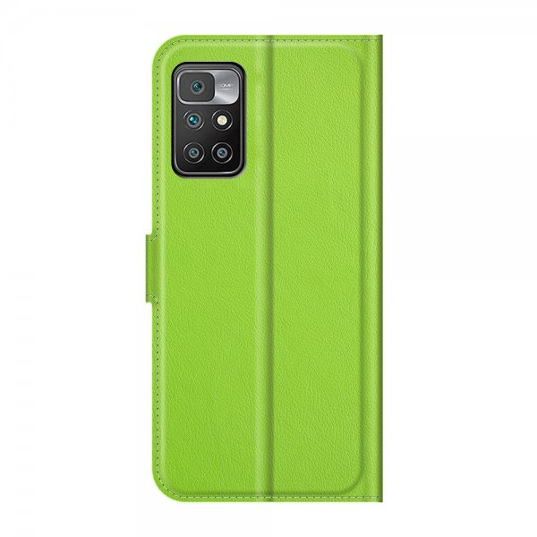 Xiaomi Redmi 10 Fodral Litchi Grön