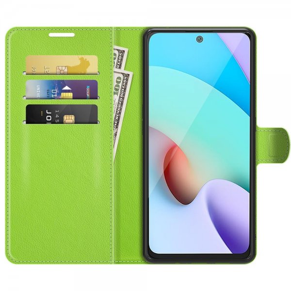 Xiaomi Redmi 10 Fodral Litchi Grön