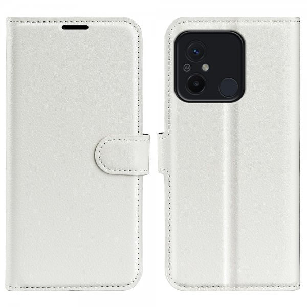 Xiaomi Redmi 12C Fodral Litchi Vit