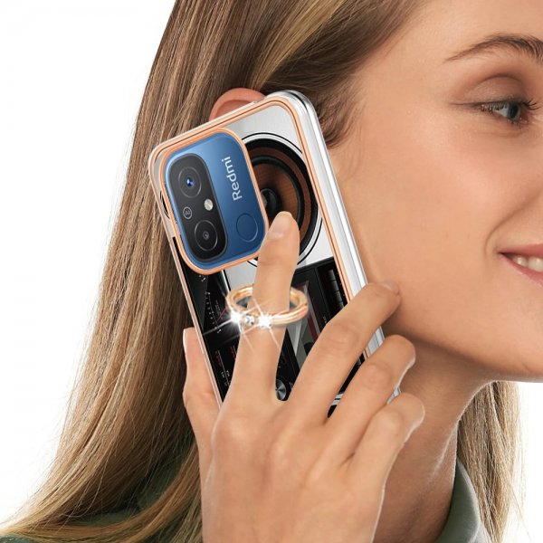 Xiaomi Redmi 12C Skal med Finger Ring Motiv Radio