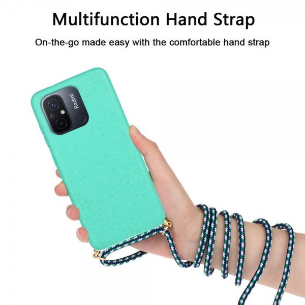 Xiaomi Redmi 12C Skal Vetestrå med Strap Blå