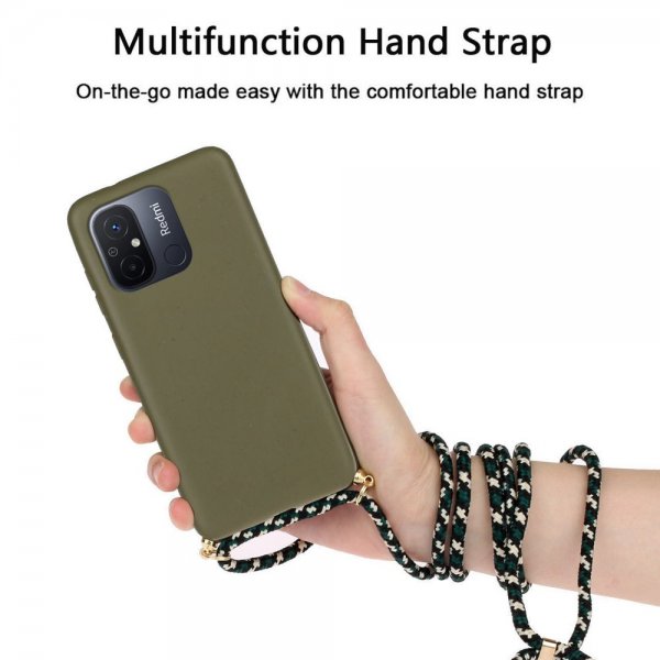 Xiaomi Redmi 12C Skal Vetestrå med Strap Grön