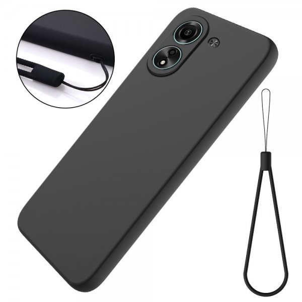 Xiaomi Redmi 13C Skal med Strap Silikon Svart