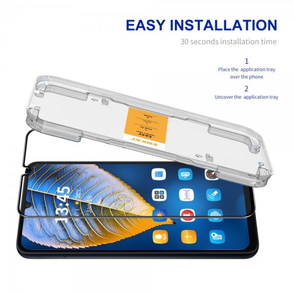 Enkay Xiaomi Redmi 14C Skärmskydd med Monteringsram Easy Install