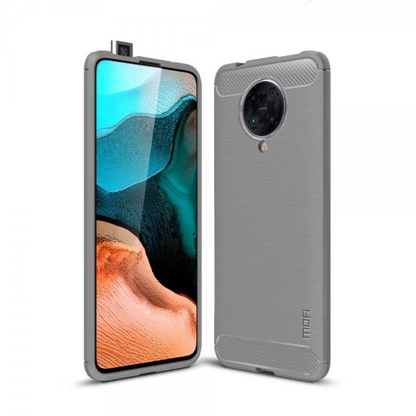 Mofi Xiaomi Redmi K30 Pro Skal Borstad Kolfibertextur Grå