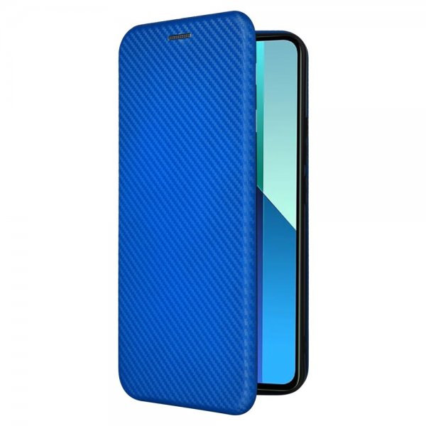 Xiaomi Redmi Note 13 4G Fodral Kolfibertextur Blå
