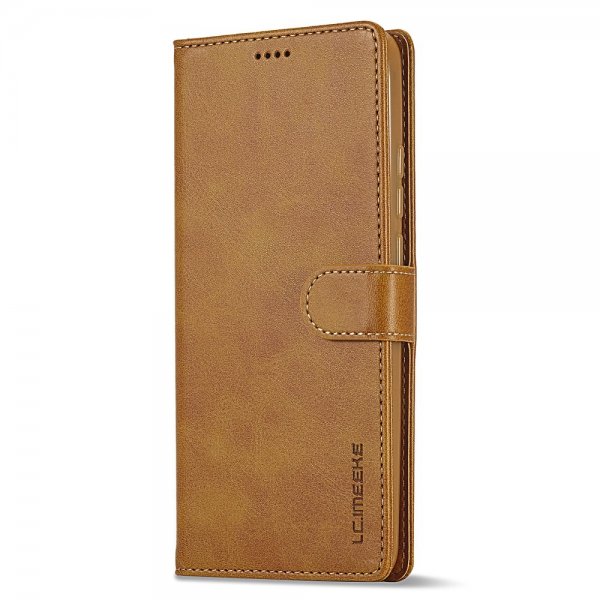 Lc.Imeeke Xiaomi Redmi Note 13 5G Fodral med Kortfack Stativfunktion Ljusbrun