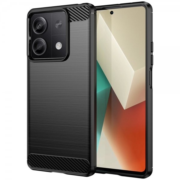 Xiaomi Redmi Note 13 5G Skal Borstad Kolfibertextur Svart