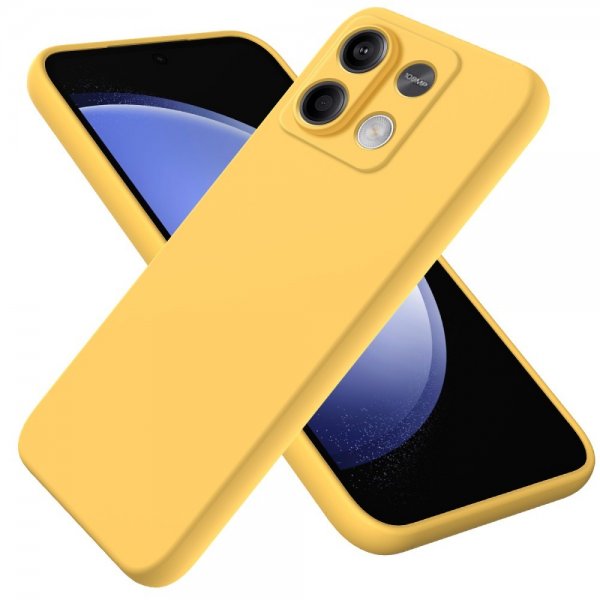 Xiaomi Redmi Note 13 5G Skal med Strap Silikon Gul