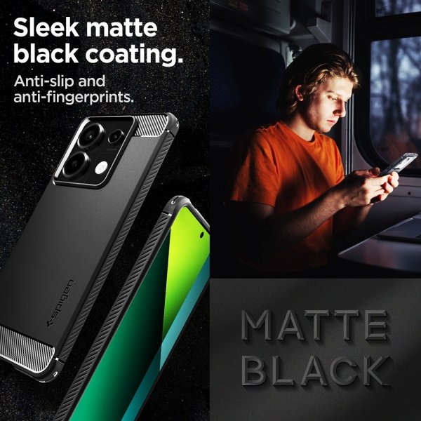 Spigen Xiaomi Redmi Note 13 Pro 5G Skal Rugged Armor Matte Black