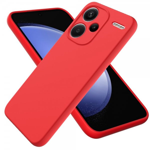 Xiaomi Redmi Note 13 Pro Plus 5G Skal med Strap Silikon Röd