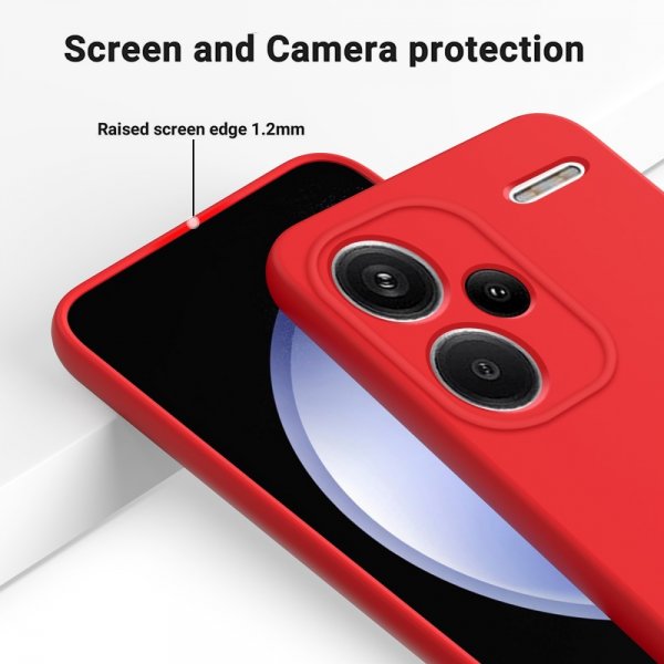 Xiaomi Redmi Note 13 Pro Plus 5G Skal med Strap Silikon Röd