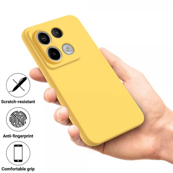 Xiaomi Redmi Note 13 Pro 5G Skal med Strap Silikon Gul