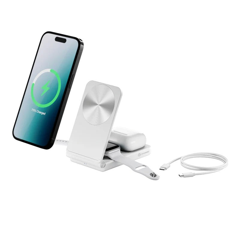 Alogic Trådlös Laddare Yoga 3-in-1 Vit